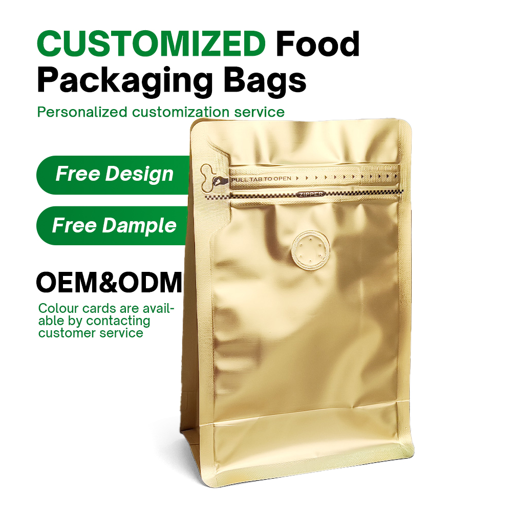 Wholesale Custom Coffee Bean Bags with Valve & Zipper