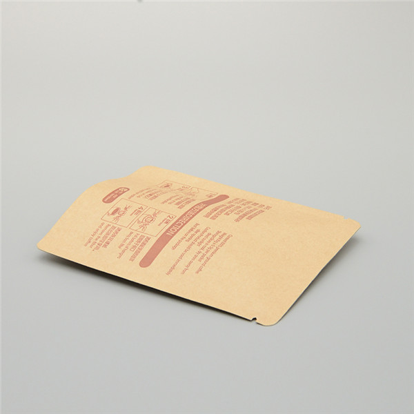 kraft paper three sided sealing bag2